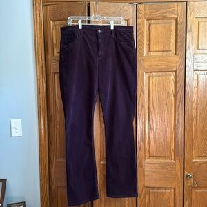 Prosperity bootcut corduroy pants. Burgundy. Size 33.